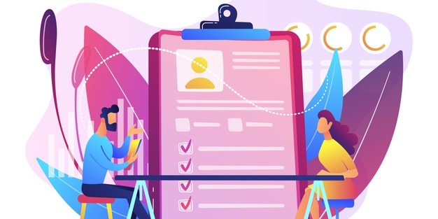 employer-meeting-job-applicant-pre-employment-assessment-employee-evaluation-assessment-form-report-performance-review-concept_335657-326